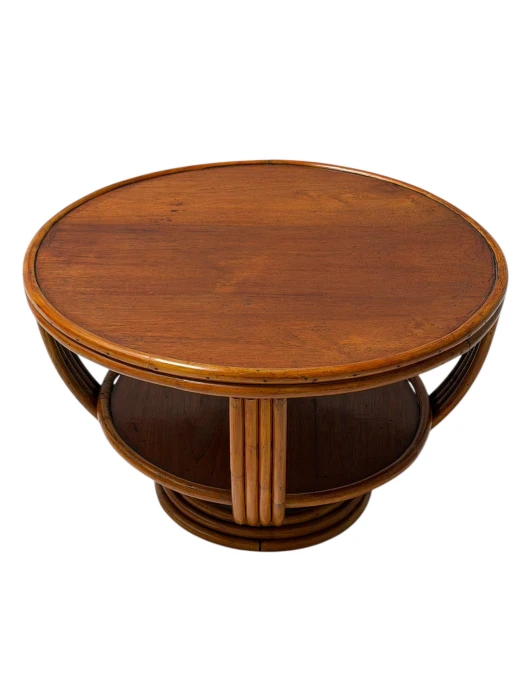 Mid-Century Modern Two-Tier Side Table In the style of Paul Frankl, 1950s